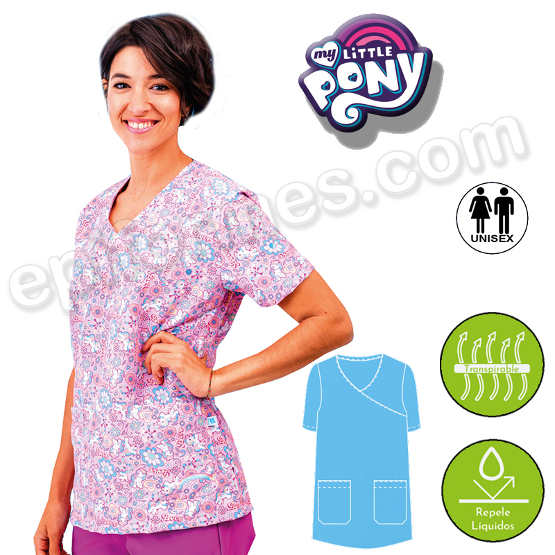 Casaca sanitaria microfibra estampada My little po...