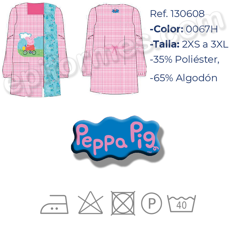 Bata de maestra peppa pig, bicycle