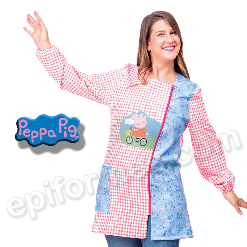 Bata de maestra peppa pig, bicycle