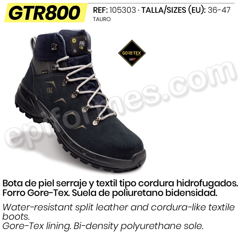 Bota trekking, serraje +gore-tex