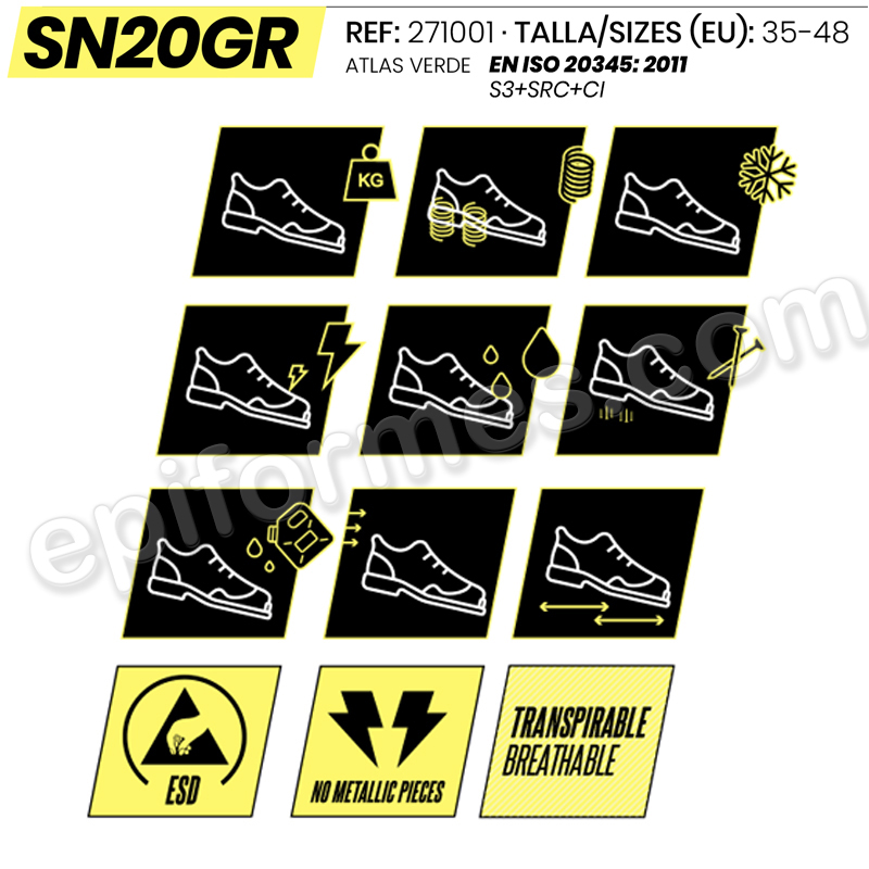 Zapato de seguridad, Atlas Verde