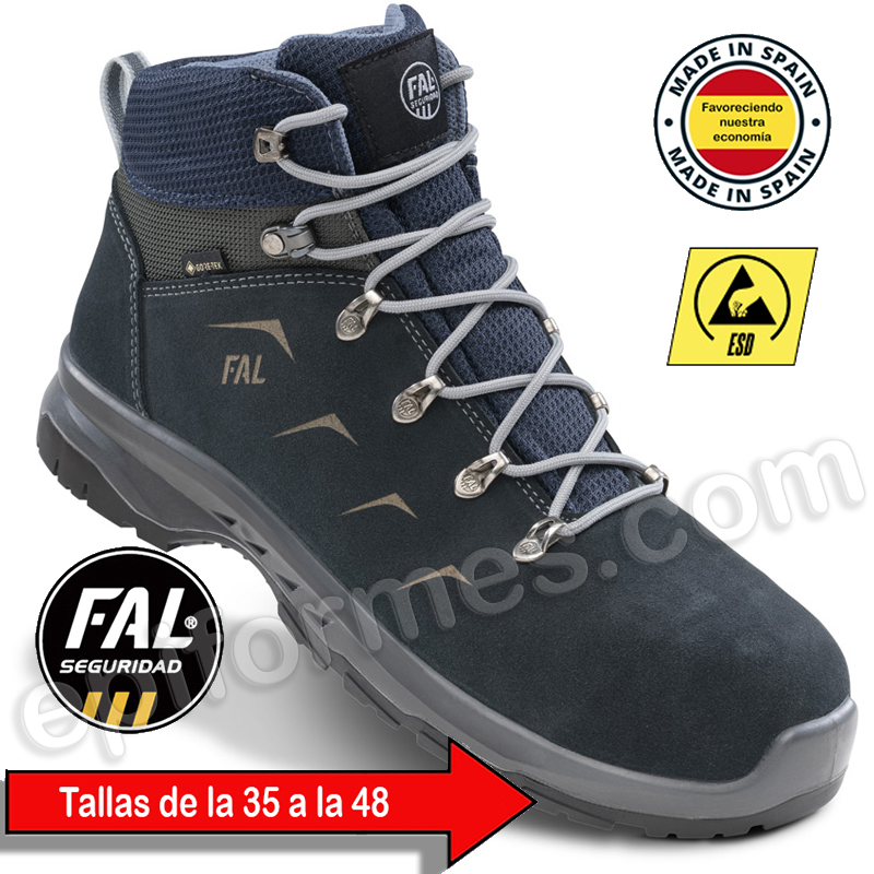 Bota piel nobuck, cordura hidrofugada, Gore-Tex.