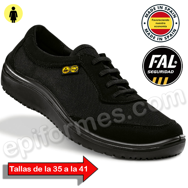Zapato textil. Cierre cordones.