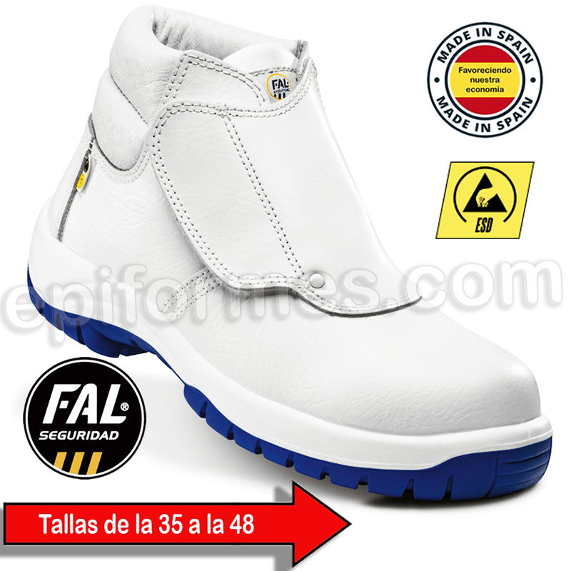 Bota de piel hidrofugada. Puntera no metálica