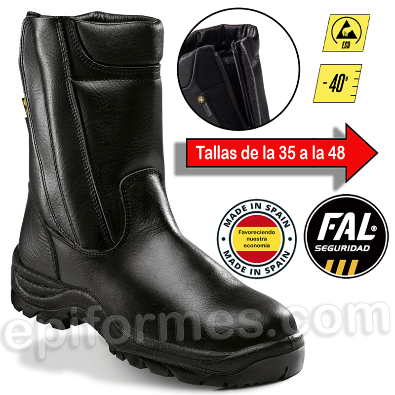 Bota alimentación,-40º (Bajo cero) negra