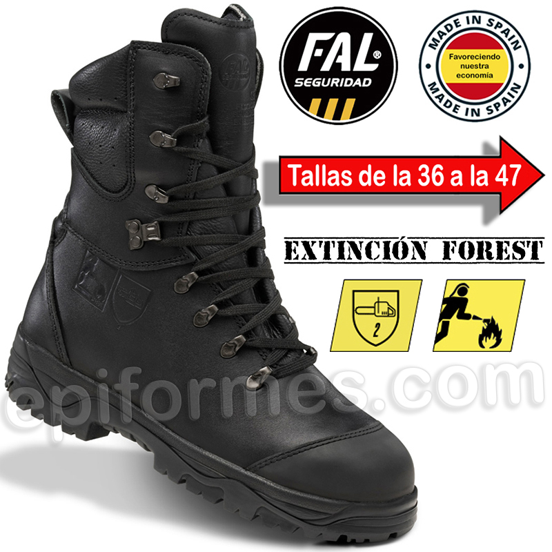 Bota de piel, puntera metálica