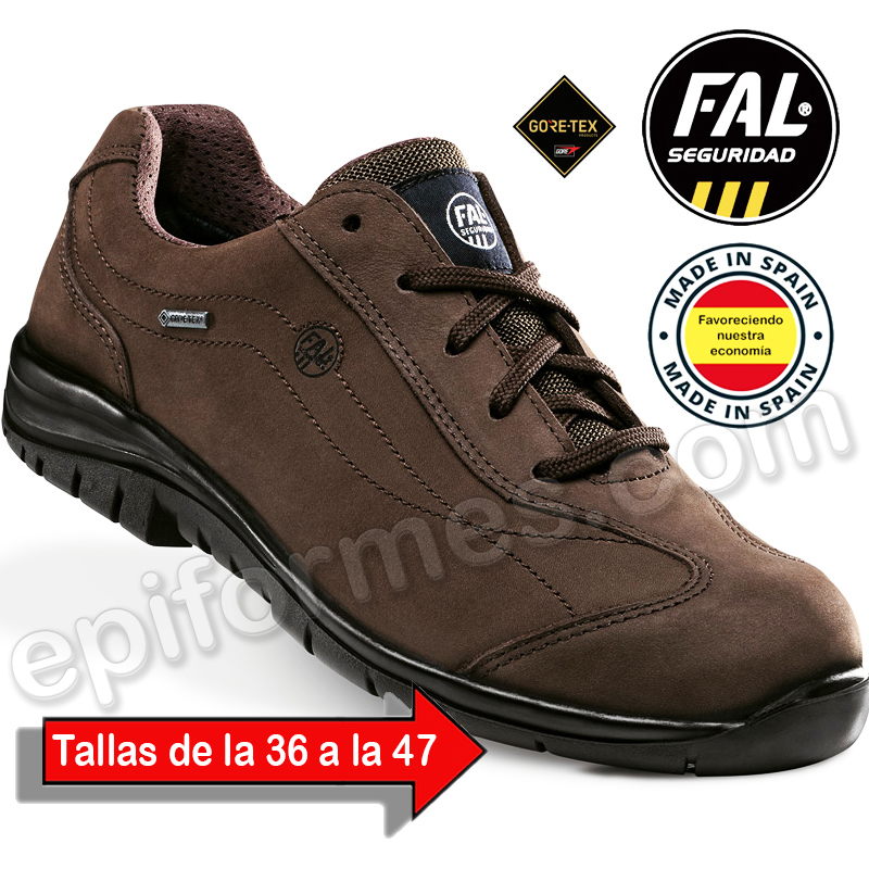 Zapato nobuck hidrofugada. Forro Gore-Tex.