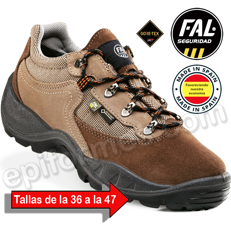 Zapato de piel serraje. Forro Gore-Tex.