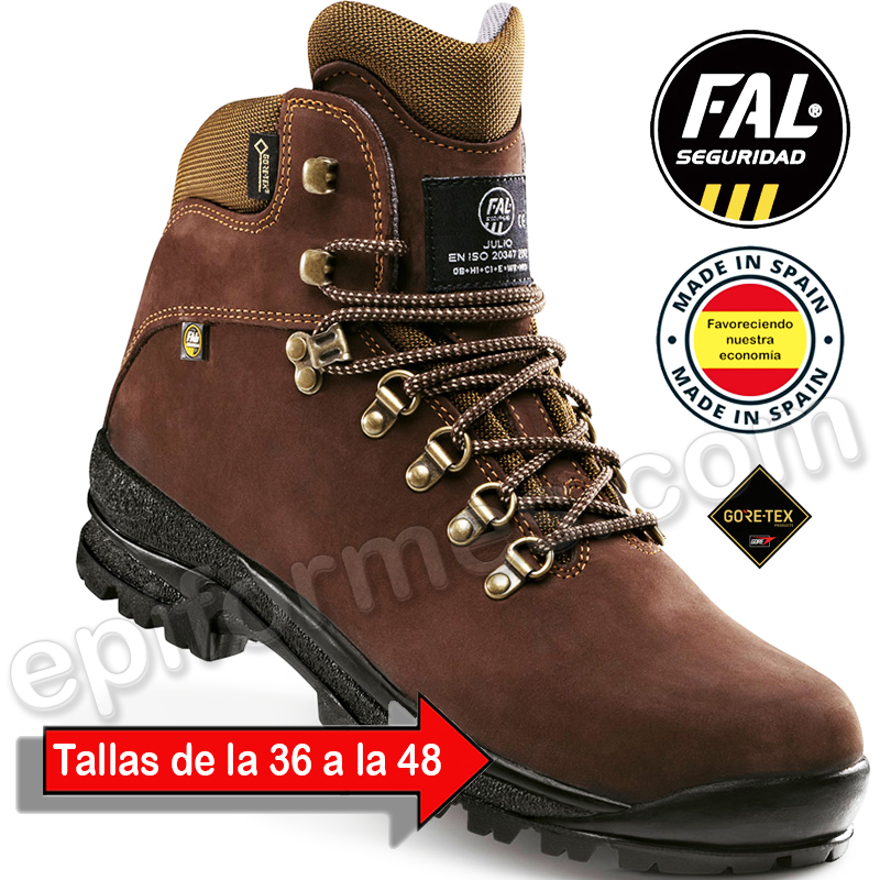 Bota de piel nobuck y textil trekking