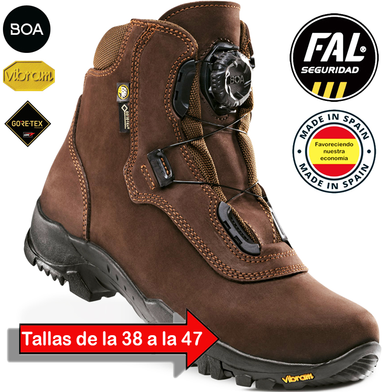 Bota de piel nobuck y cordura hidrofugados. BOA® Fit System.