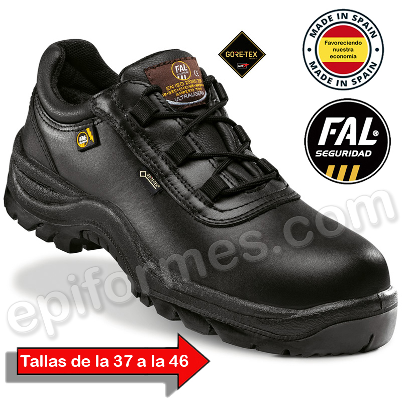 Zapato en piel flor hidrofugada. Forro Gore-Tex.