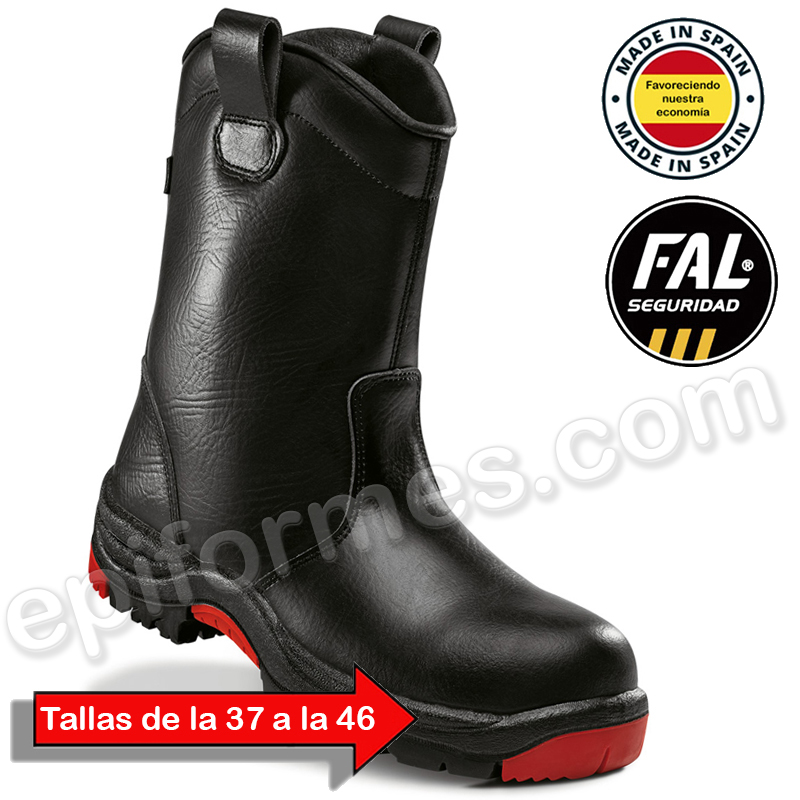 Bota de piel. Puntera no metálica Vincap.