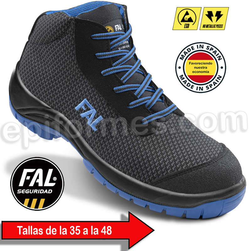 Bota textil. Puntera no metálica Vincap. Azul