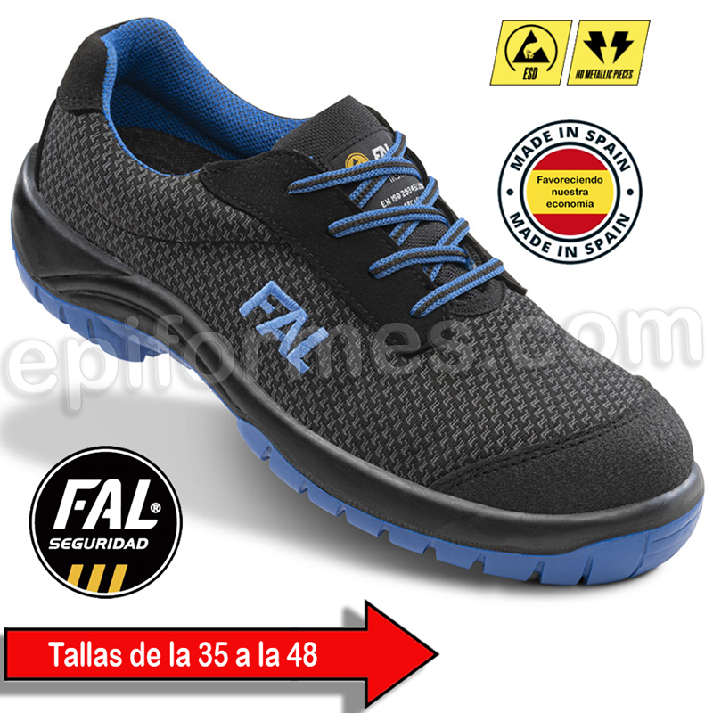 Zapato textil. Puntera no metálica Vincap. Azul