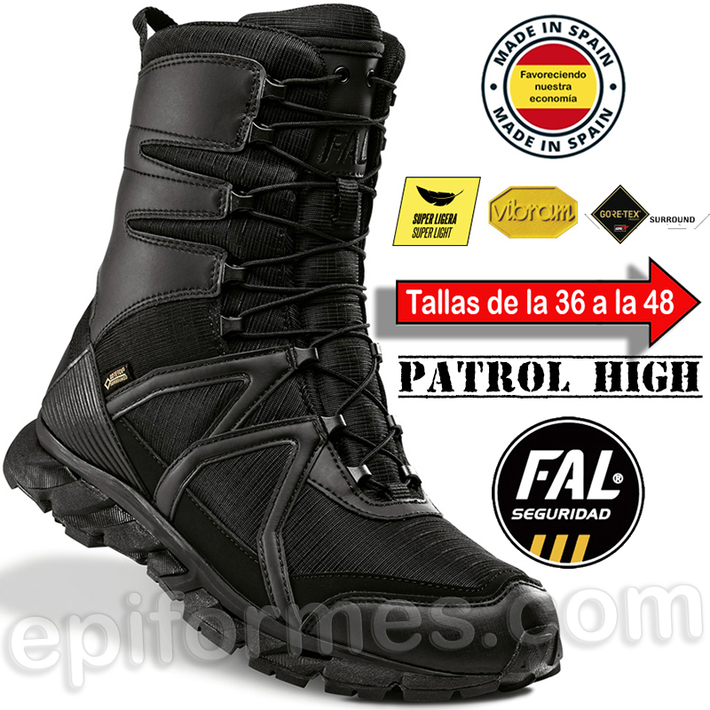 Bota táctica Patrol High, textil hidrofugado