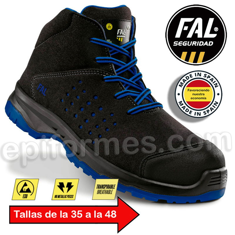 Bota de microfibra hidrofugada, hades azul