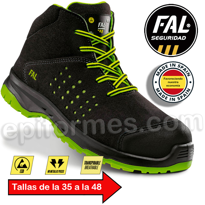 Bota de microfibra hidrofugada, hades verde