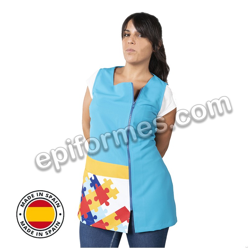 Bata de maestra especial autismo sin mangas
