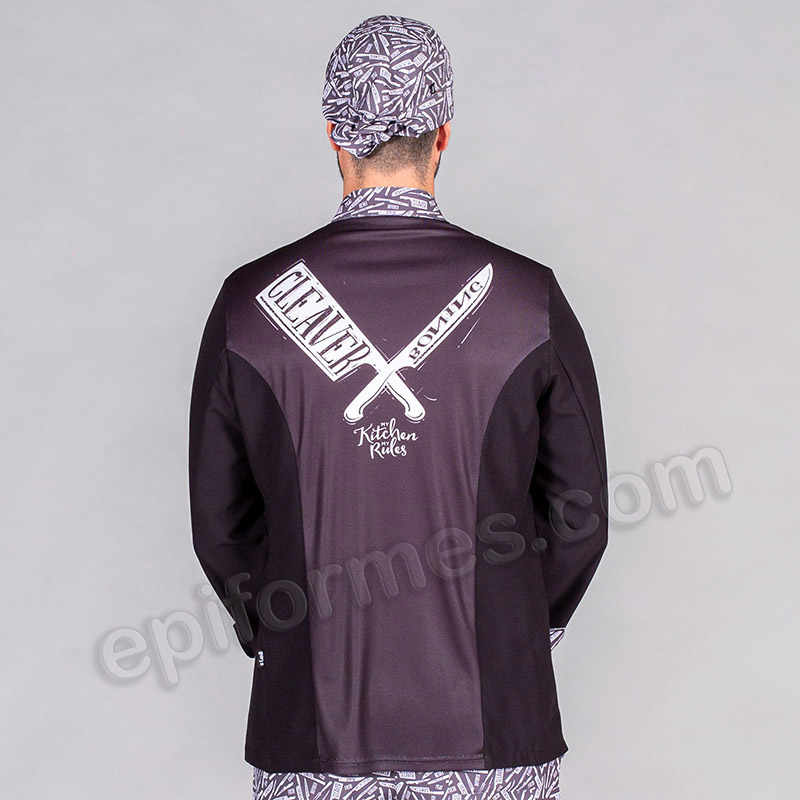 Chaqueta cocinero espalda estampada