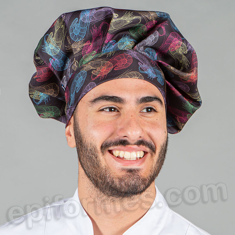 Gorro chef de cocina gambas