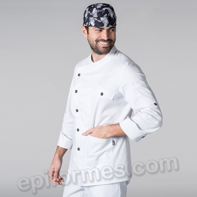 Chaqueta cocinero asimétrica