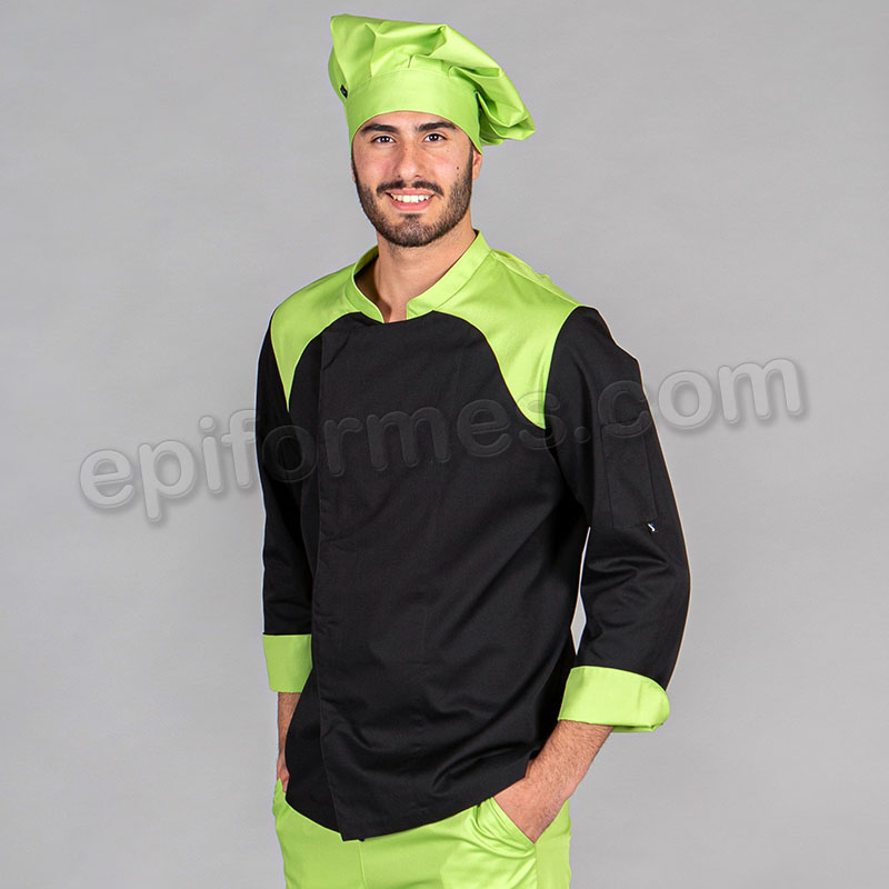 Chaqueta cocina unisex combinada