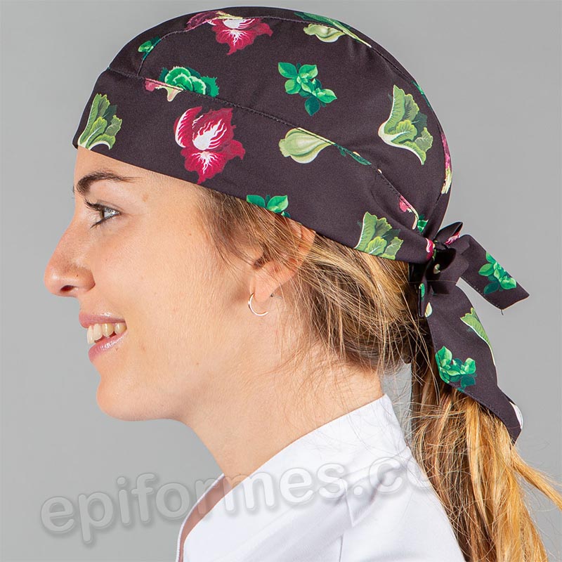 Bandana  cocinero estampada mezclum