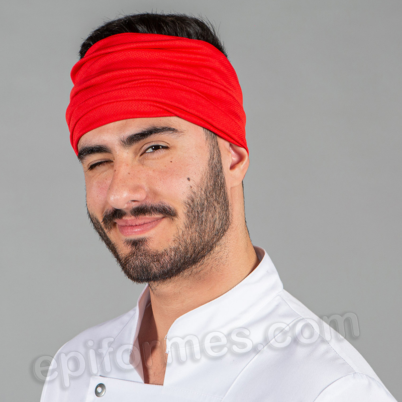 Bandana de cocina unisex, roja