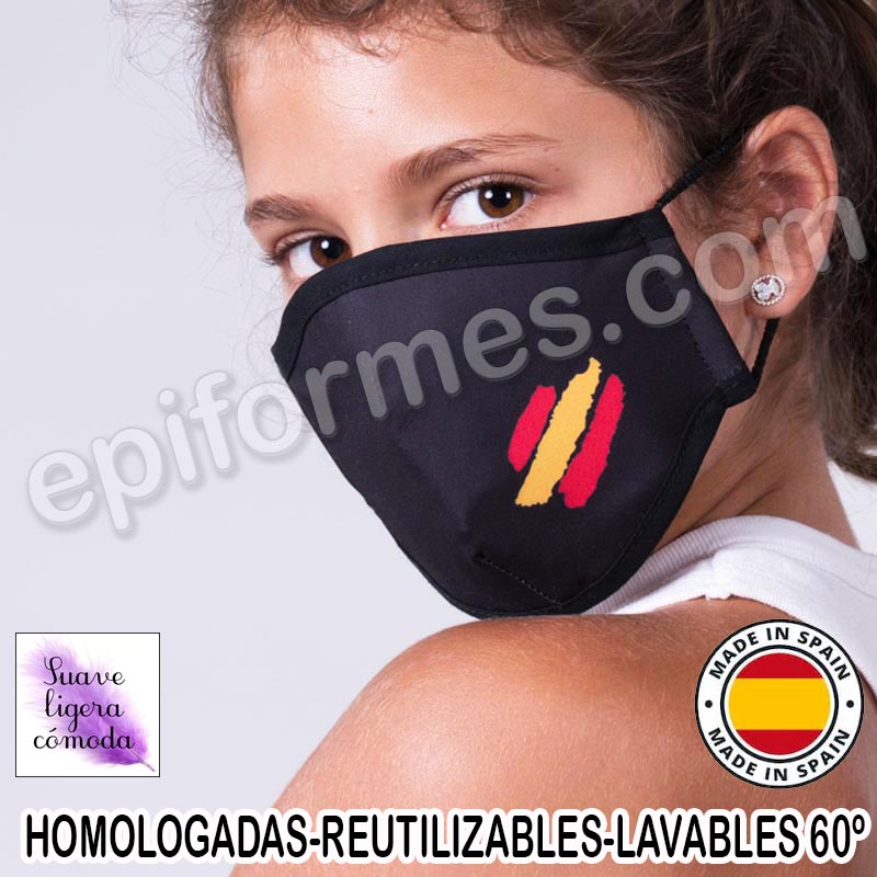 Mascarilla infantil HOMOLOGADA REUTILIZABLE España