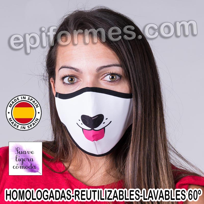 Mascarilla HOMOLOGADA estampada perro