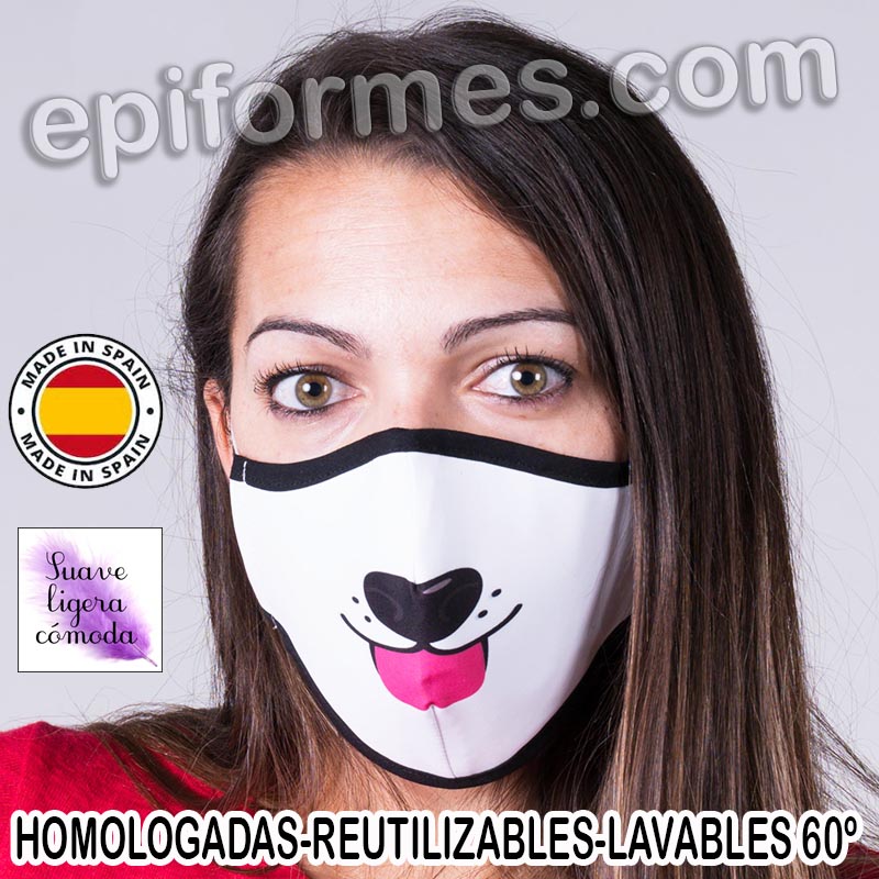 Mascarilla HOMOLOGADA estampada perro