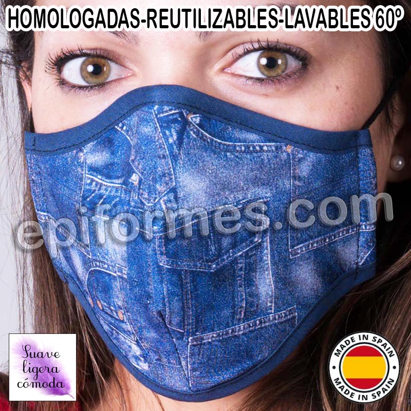 Mascarilla HOMOLOGADA  vaquera