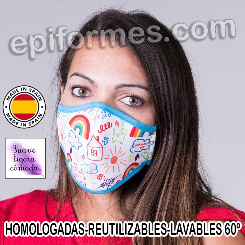 Mascarilla HOMOLOGADA  todo va a salir bien