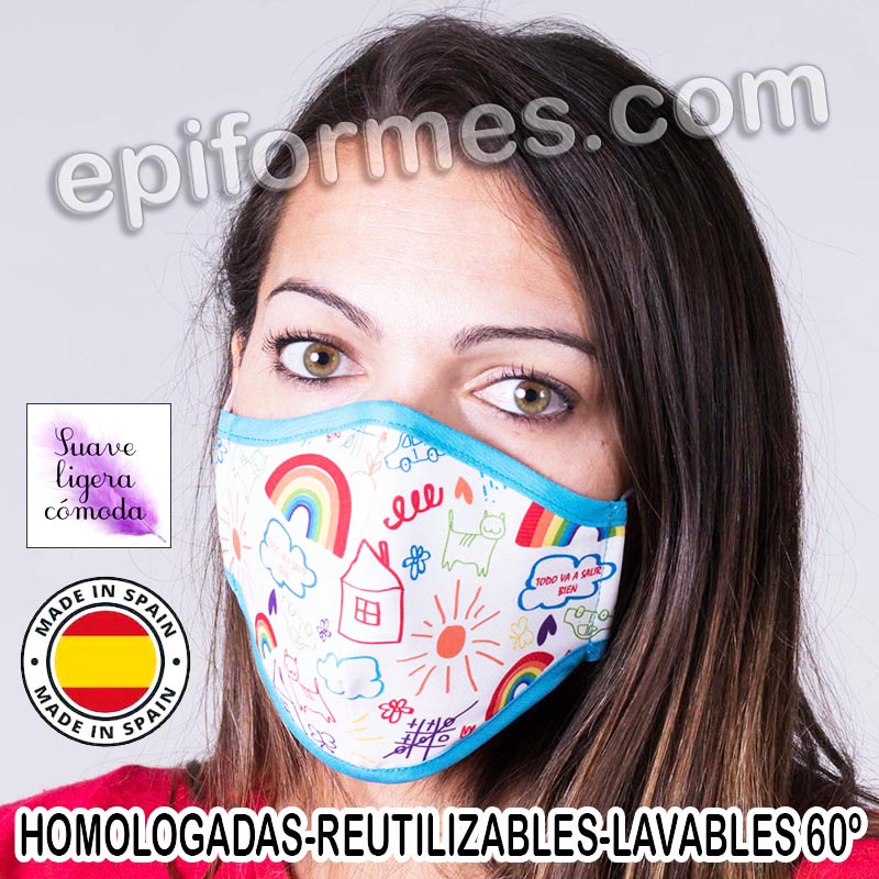 Mascarilla HOMOLOGADA  todo va a salir bien