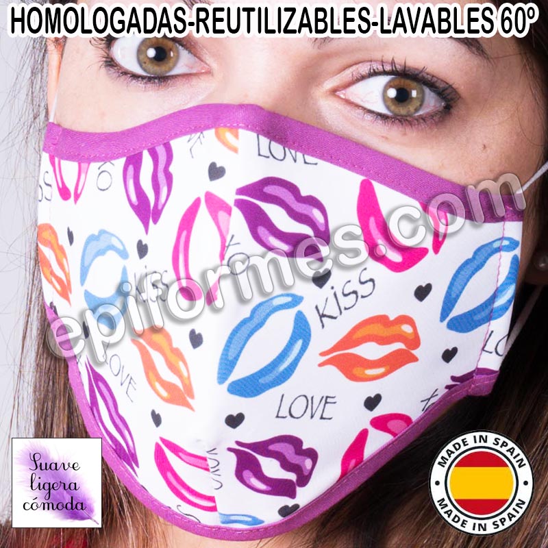 Mascarilla HOMOLOGADA  kiss