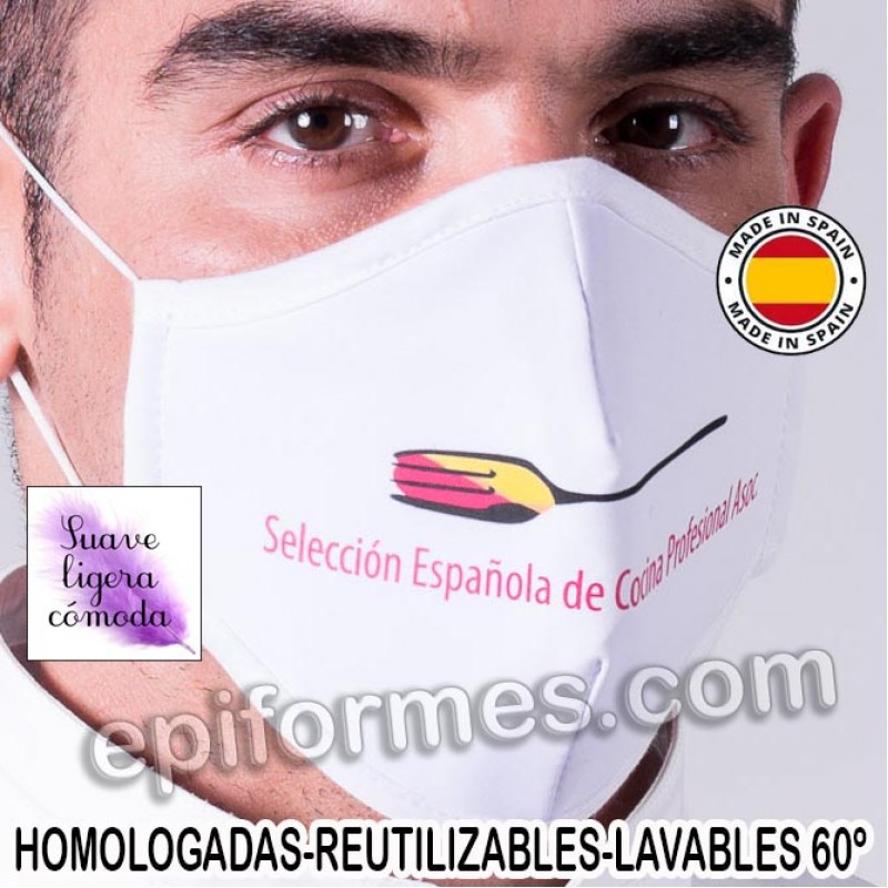 Mascarilla selección española de cocina proesional