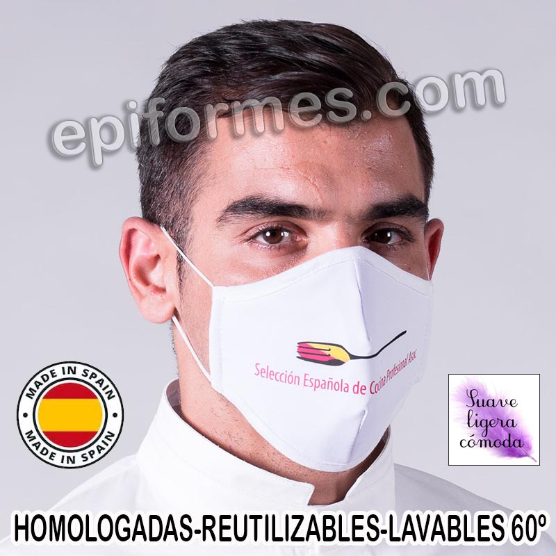 Mascarilla selección española de cocina proesional