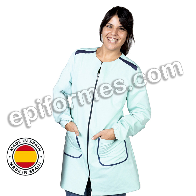 Bata maestra  antibacterias lisa agua marina