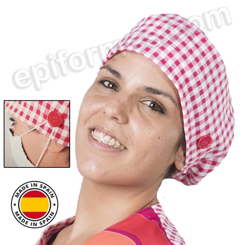 Gorro cirujano antibacteriano, fucsia