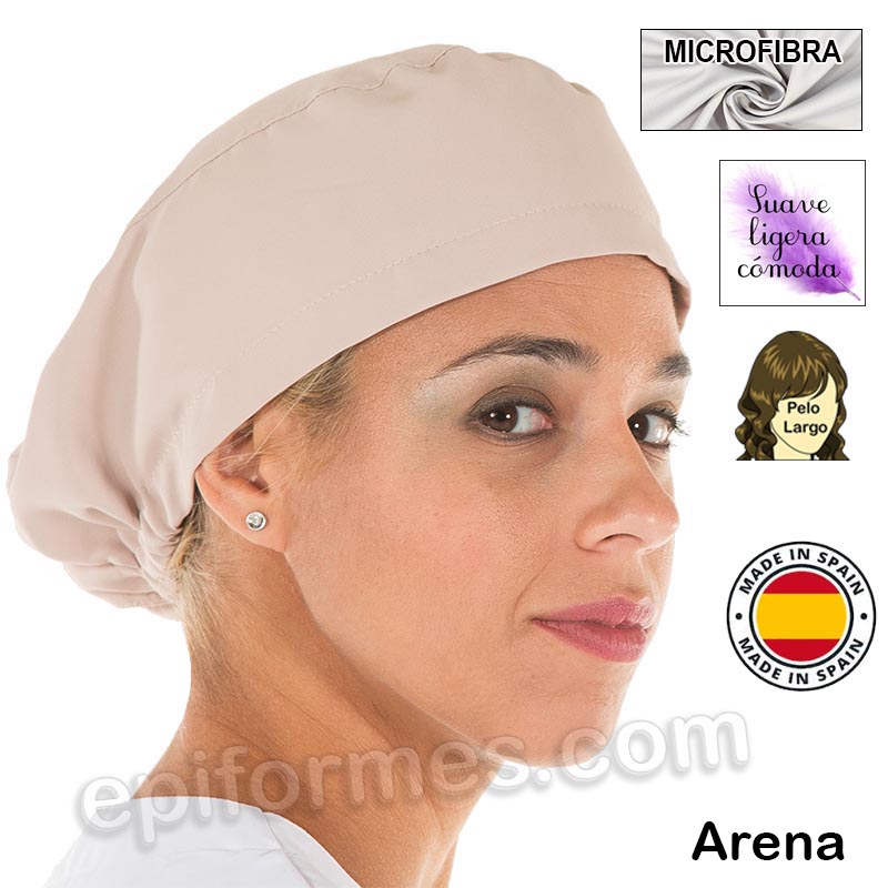 Gorro cirujano pelo largo MICROFIBRA 13 colores