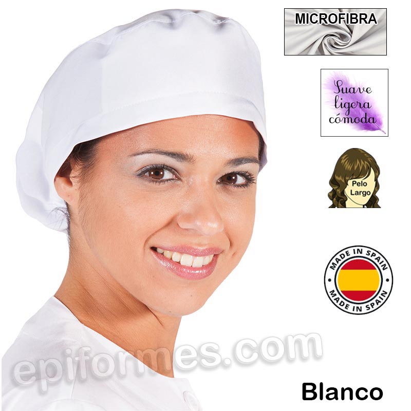 Gorro cirujano pelo largo MICROFIBRA 13 colores