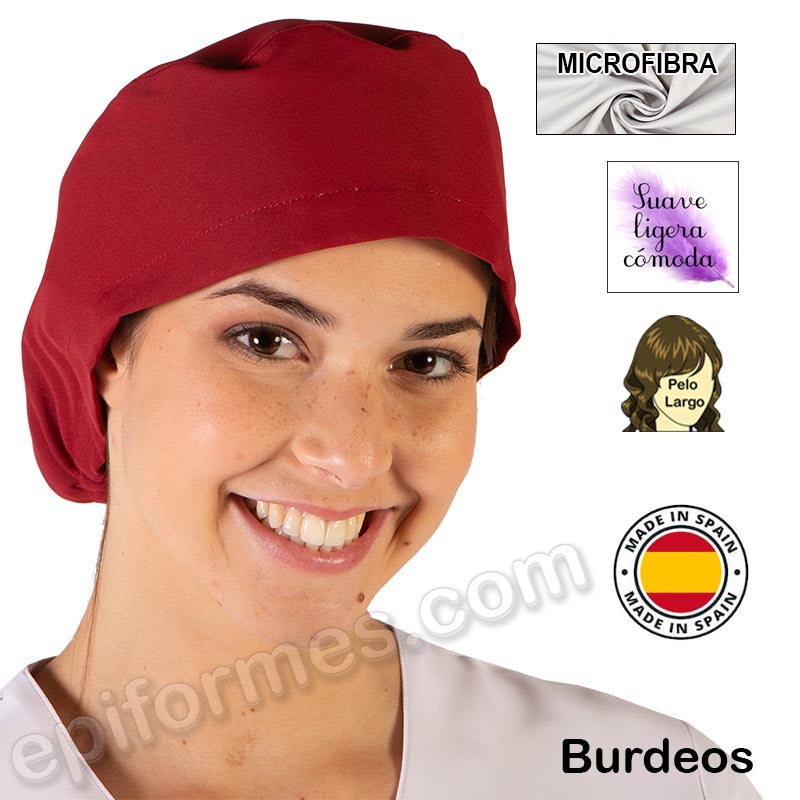 Gorro cirujano pelo largo MICROFIBRA 13 colores