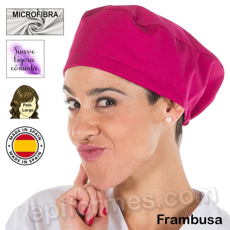 Gorro cirujano pelo largo MICROFIBRA 13 colores