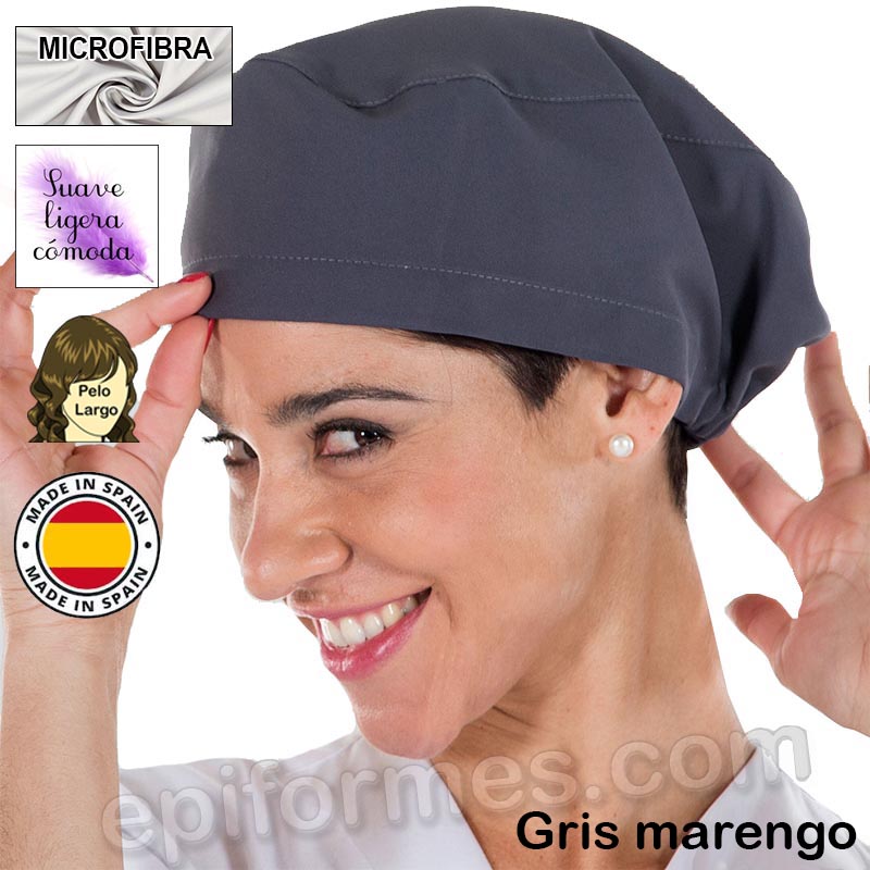 Gorro cirujano pelo largo MICROFIBRA 13 colores