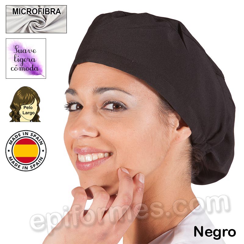 Gorro cirujano pelo largo MICROFIBRA 13 colores