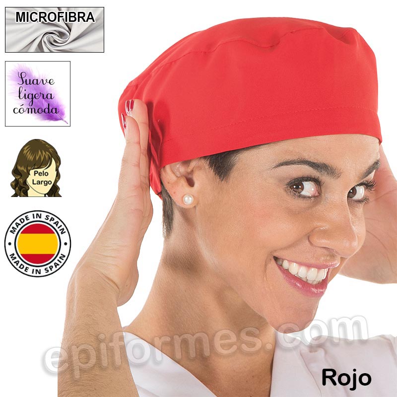 Gorro cirujano pelo largo MICROFIBRA 13 colores