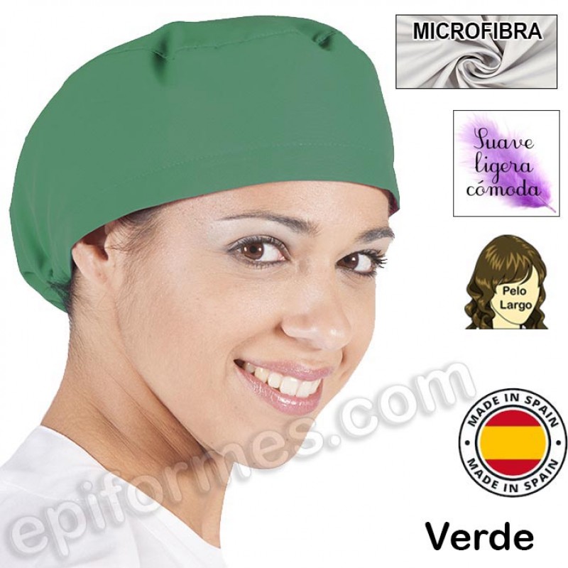 Gorro cirujano pelo largo MICROFIBRA 13 colores