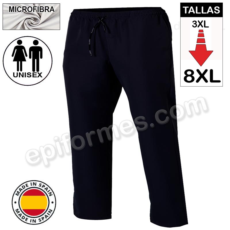 Pantalón  MICROFIBRA negro talla especial