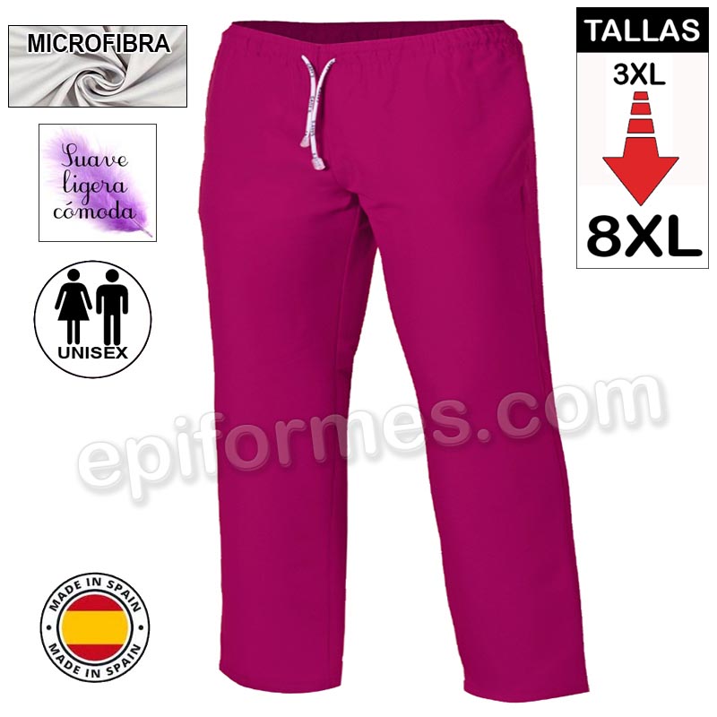 Pantalón  MICROFIBRA frambuesa talla especial