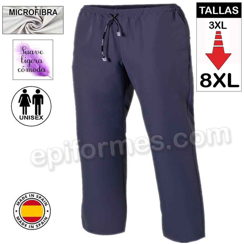 Pantalón  MICROFIBRA gris talla especial